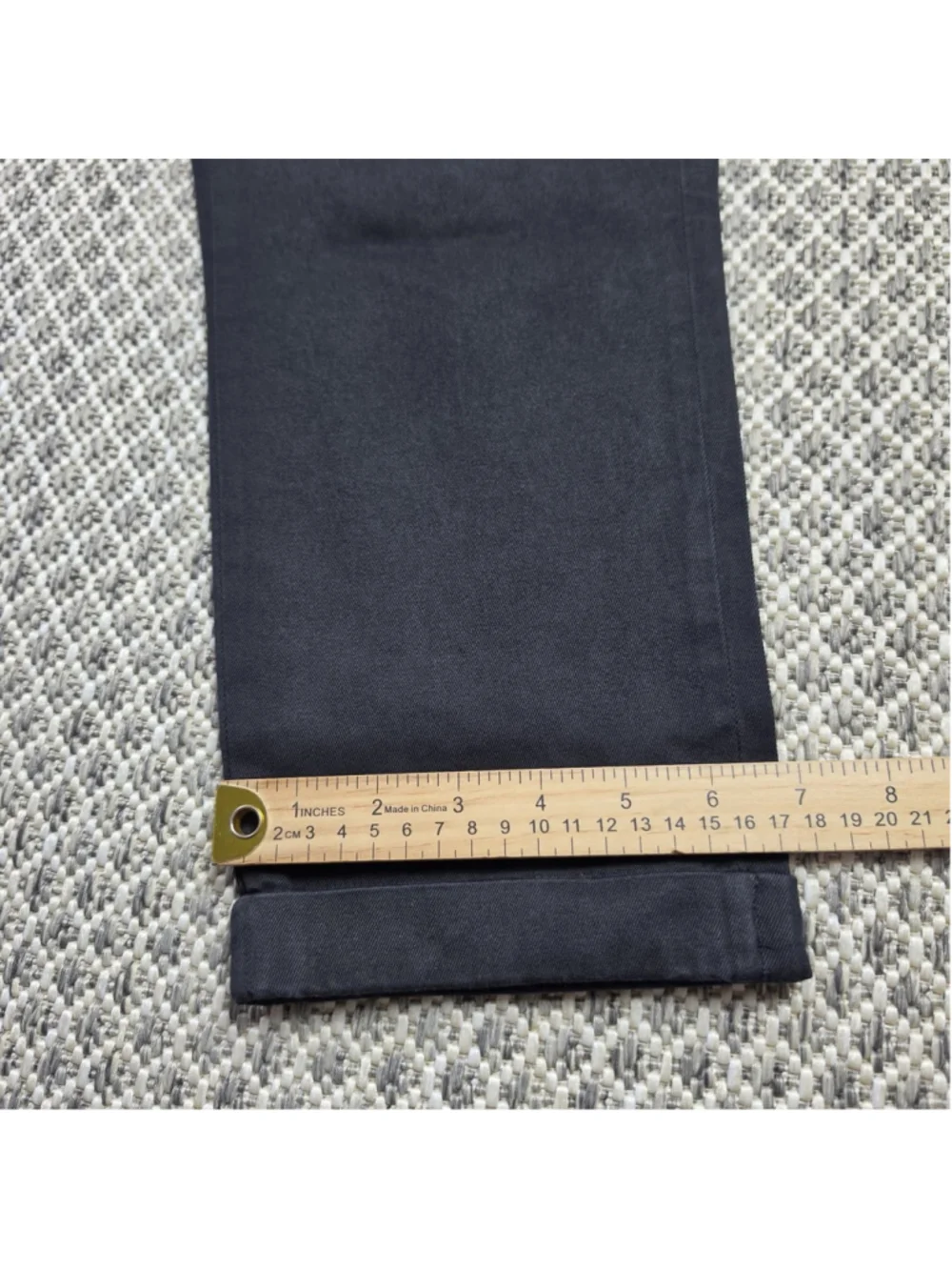 AllSaints Men’s 32 Black Pleated Chino Pants Button Fly Straight Leg Trousers